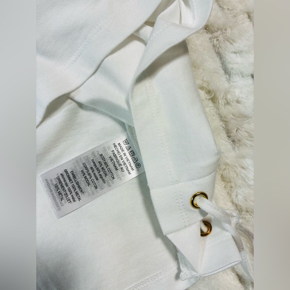 Michael Kors White Loose Fit Sleeveless Cutout Blouse - Size L - Picture 11 of 11